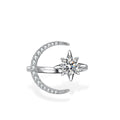 Moon Shape 1CT Moissanite Ring