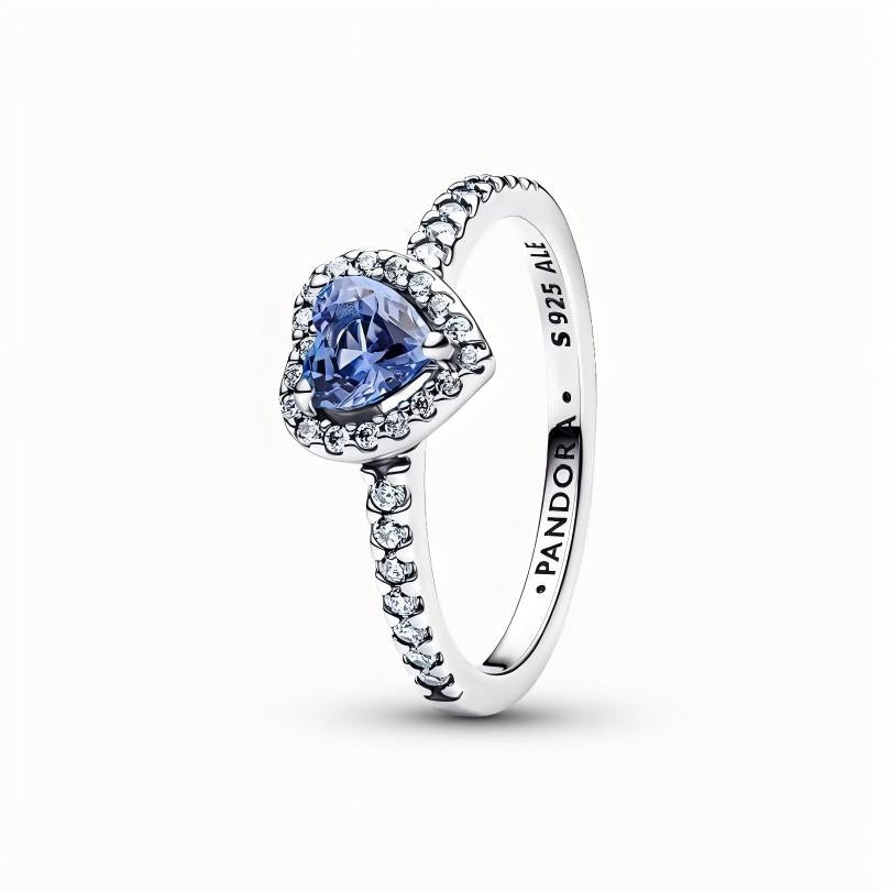 Pandora Double Heart Sparkling Ring