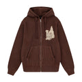"yasmin v3" Zip Up knit brown