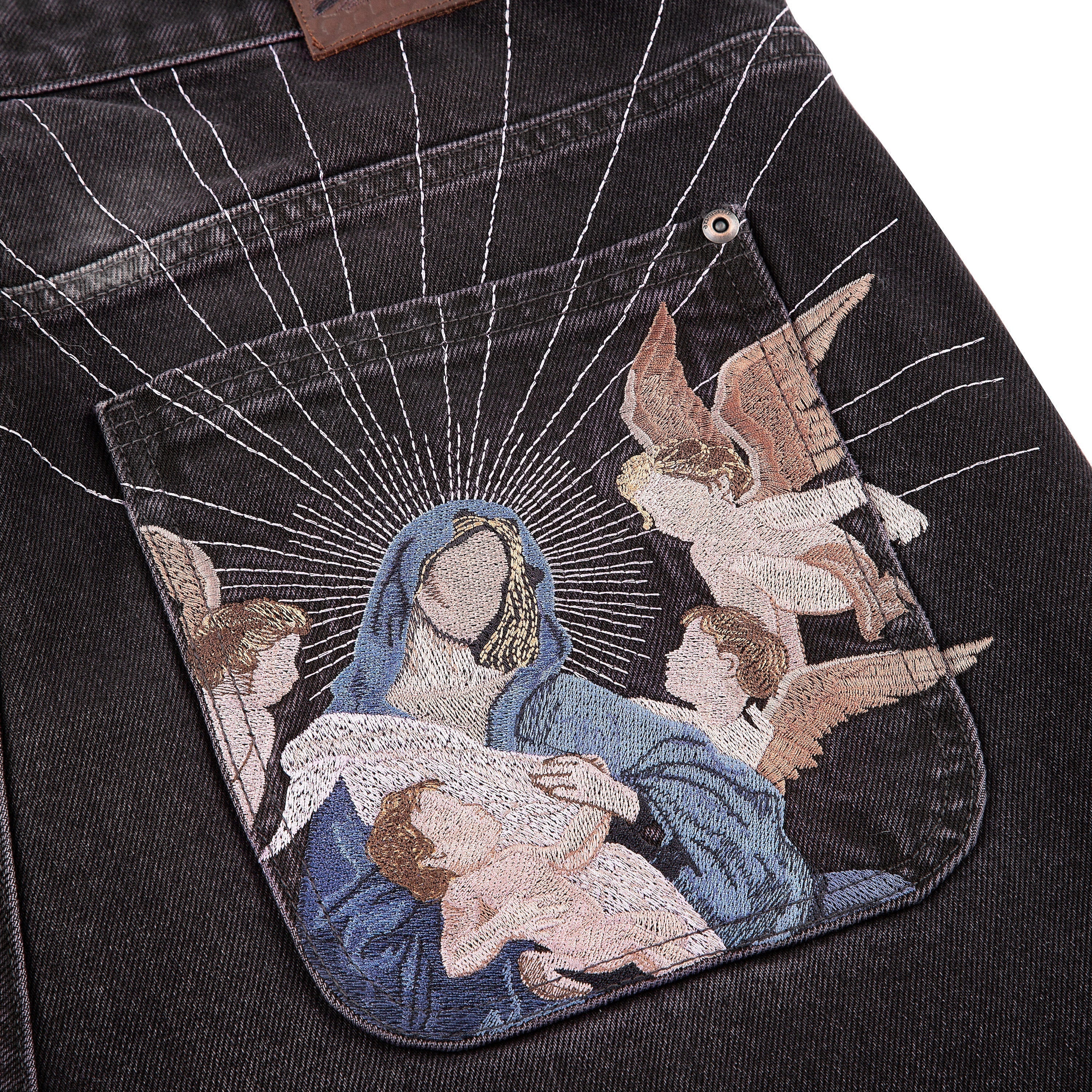 "awakening" Jorts purple tint