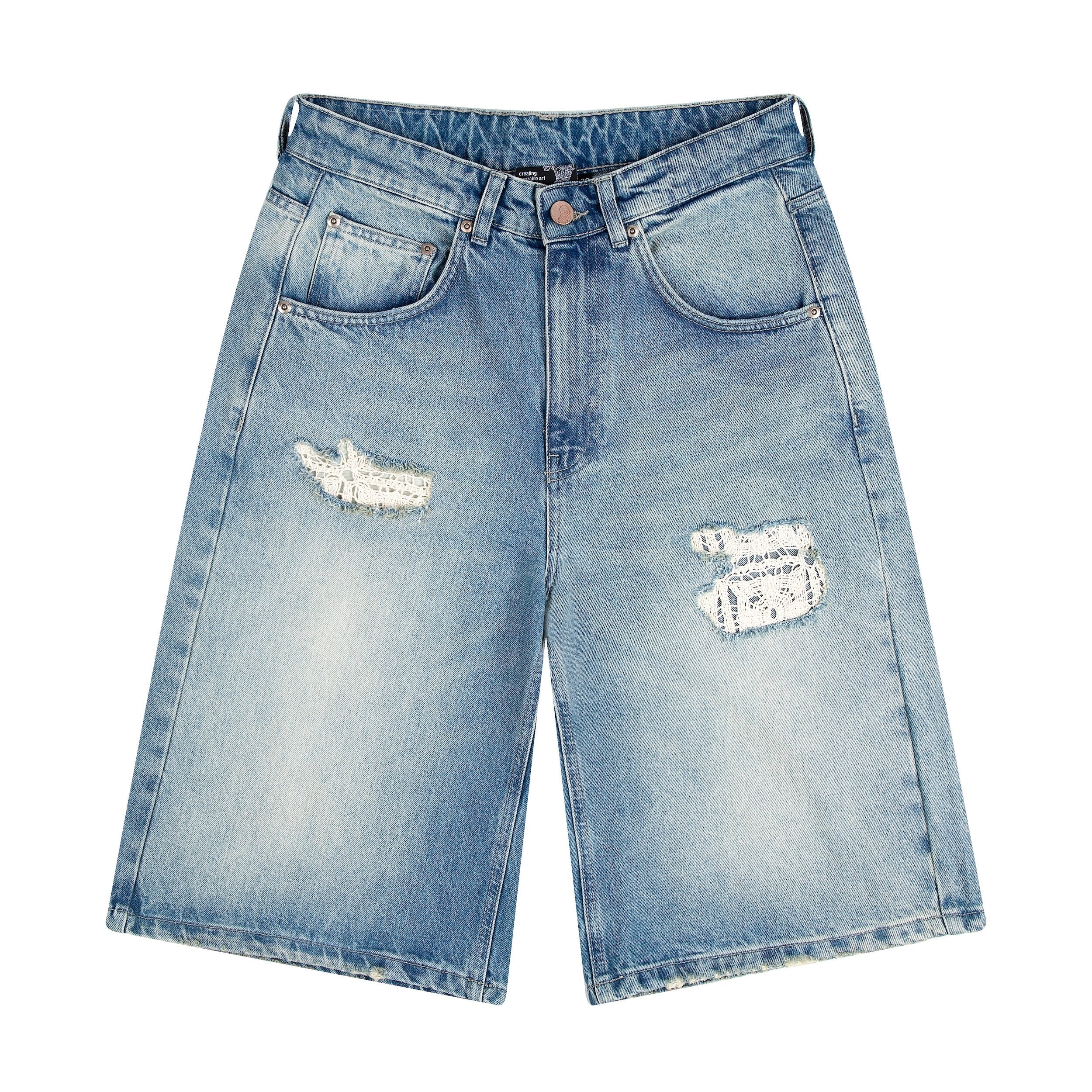 "lotus" Jorts blue