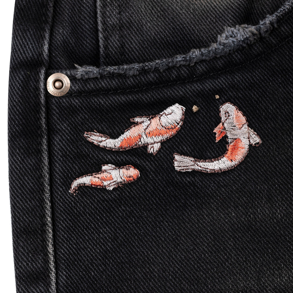 "koi fish v2" denim black