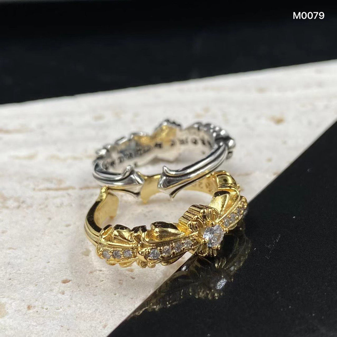 Chrome Hearts Diamond Open-End Ring