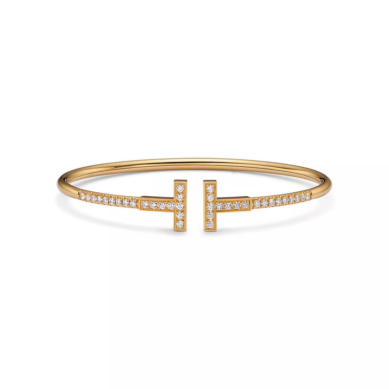 Tiffany T Pavé Diamond Wire Bangle