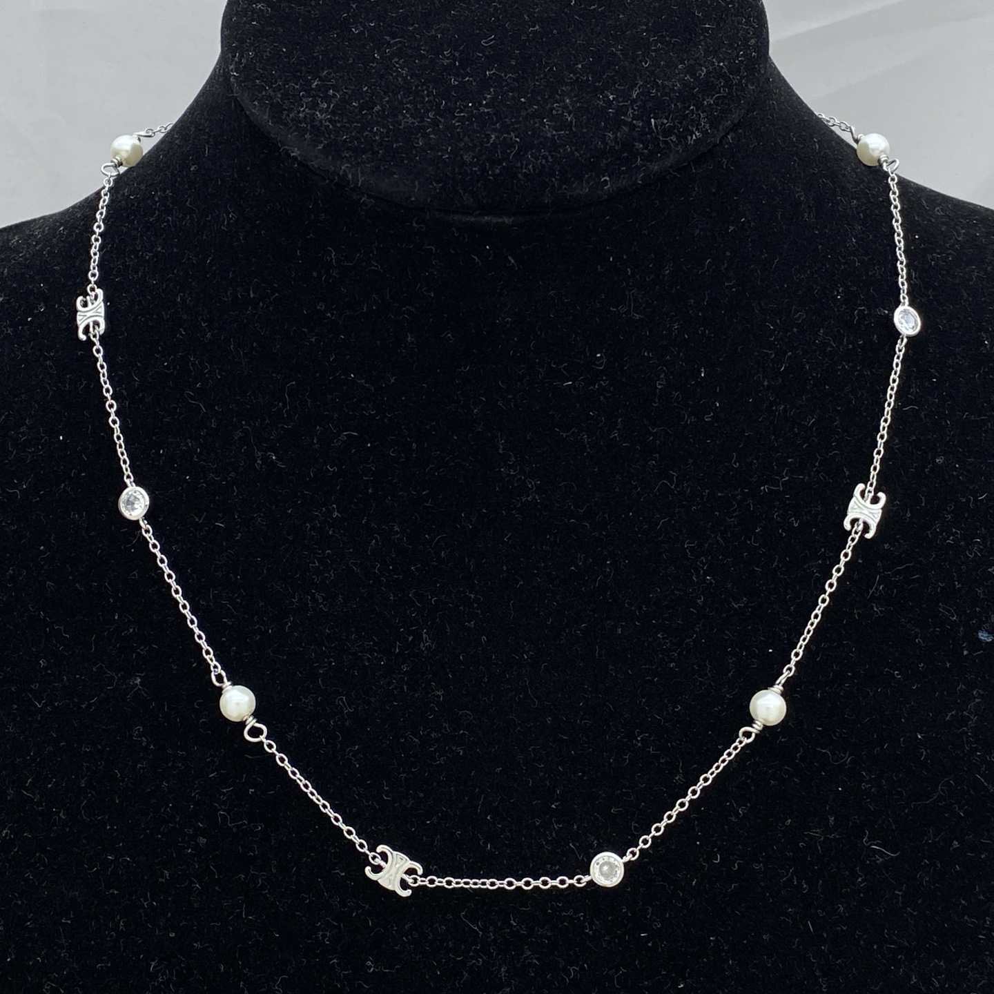 Celine Pearl Necklace Bracelet