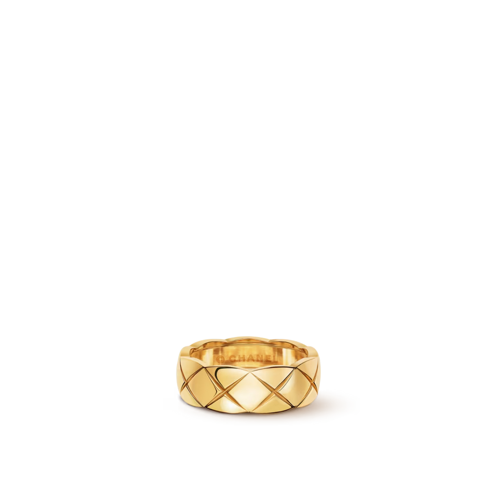 Chanel Coco Crush Ring Quilted Motif Wide