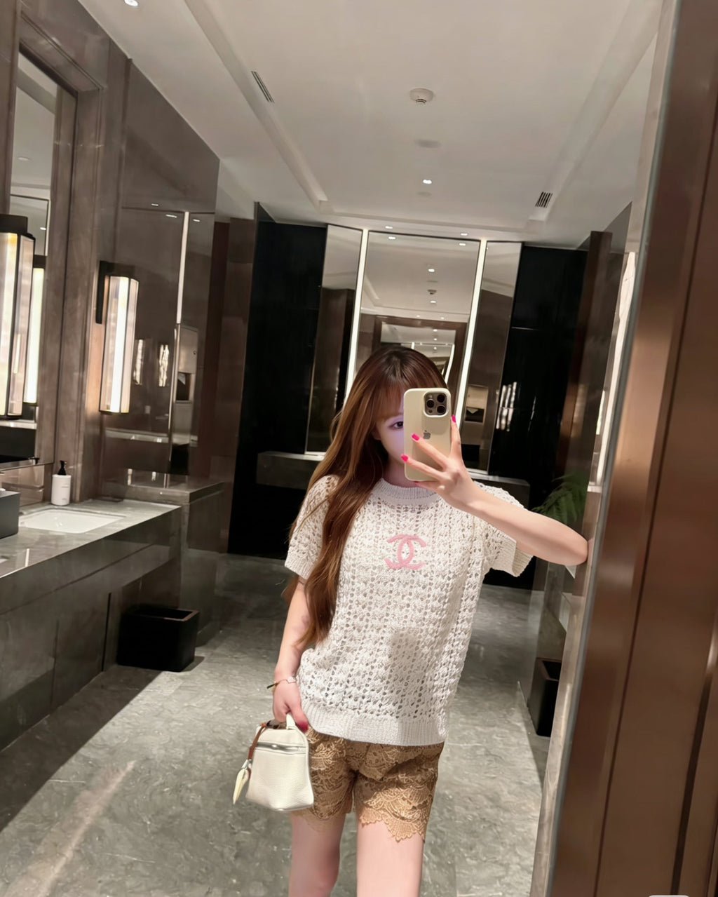 Chanel Sweater Short-Sleeve Top